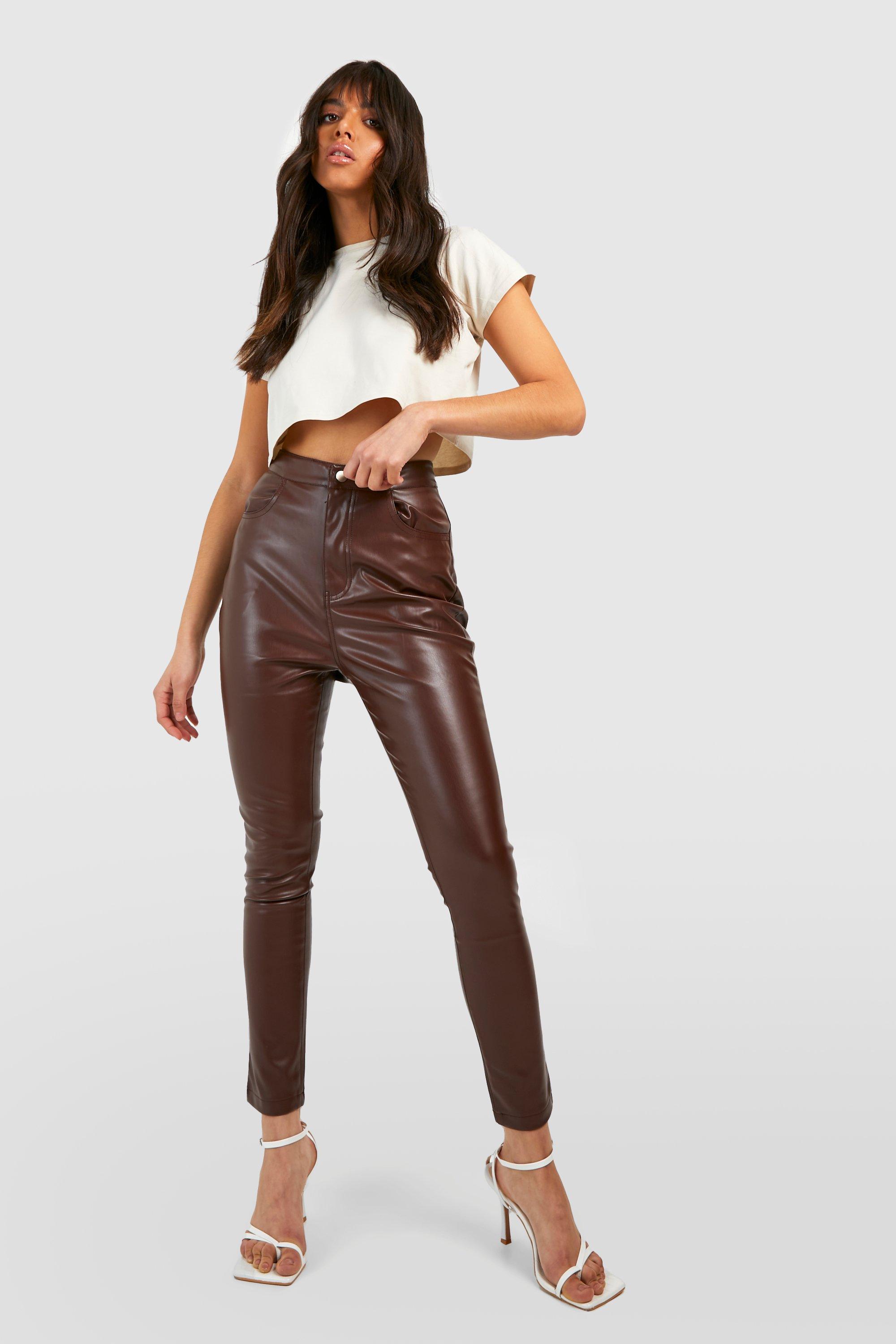 Ladies brown shop skinny trousers